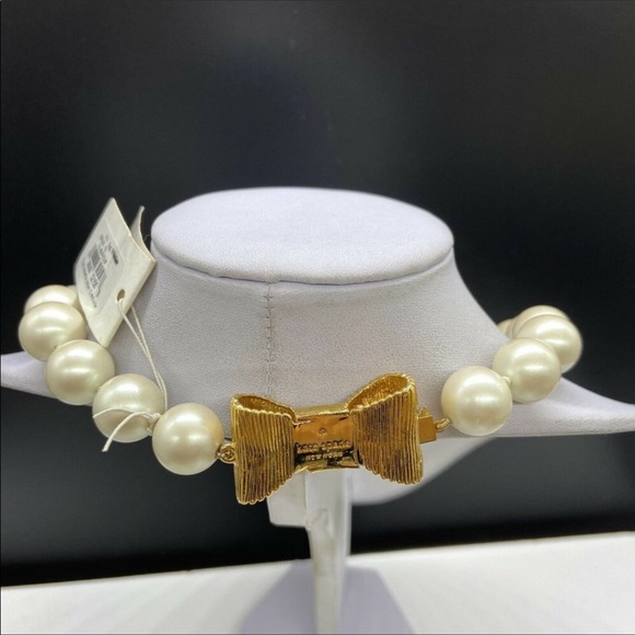 SOLD. Kate spade ♠️ Pearl/Golden Necklace NWT. SOLD. - Picture 5 of 16